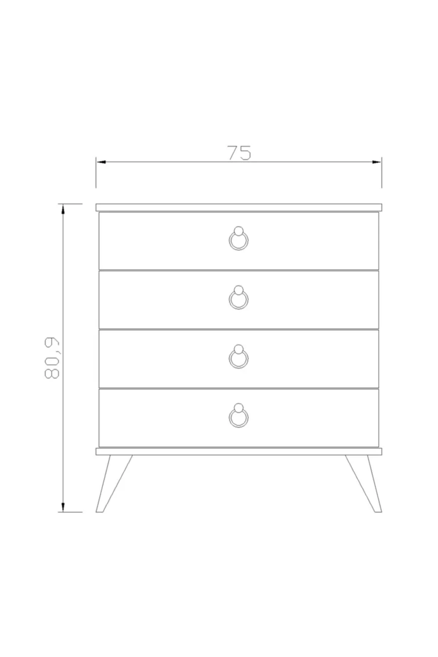 Commode à 4 tiroirs