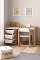 Table d'activités pour enfants avec 3 paniers et chaise avec dossier