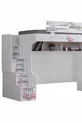 Lits superposés, Lit superposé Pisa, Table, Armoire 3 portes, 2 matelas Comfort