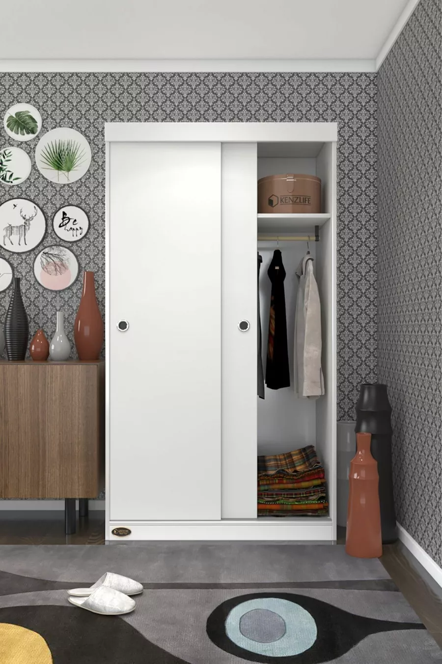Kast met Schuifdeuren en Deuren  Byz Garderobekast