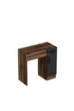 Make-up tafel met spiegel en kast, kleur walnoot, antraciet - Inci met 4 verschillende kleurkeuzes
