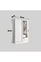 Berceste White 2-Sliding Door Mirrored 8-Section Wardrobe Closet