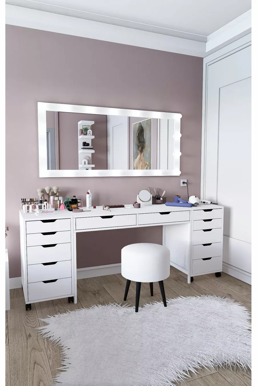 Ensemble de coiffeuse Duru (miroir non compris) - Cm