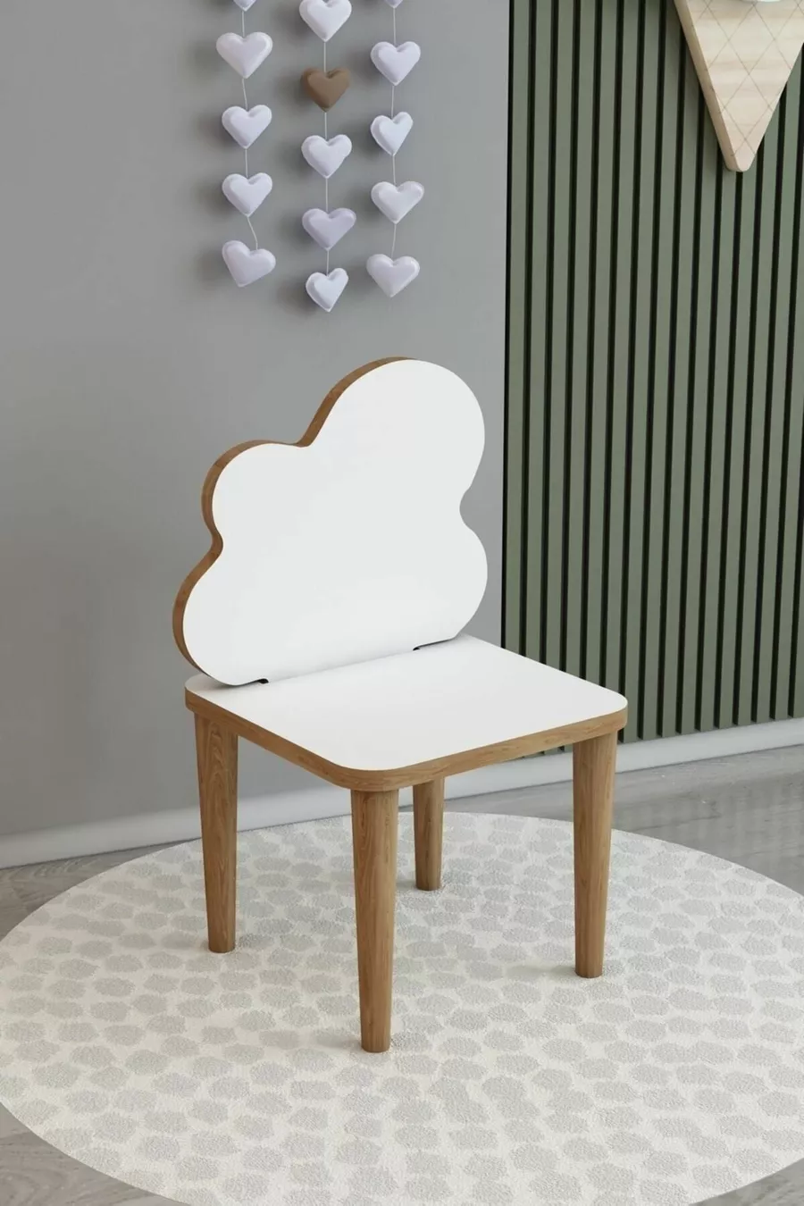 Witte Ybulut Kinder Tafel en Stoel Set Activiteitentafel Bureau 1 Tafel 1 Stoel