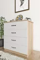 Ae Açelya Commode de luxe à 4 tiroirs Sonoma