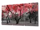 Peinture sur verre méga des arbres d'automne