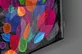 Peinture sur verre de feuilles colorées
