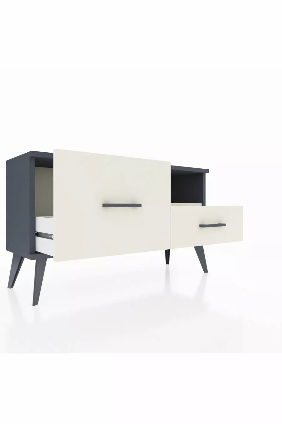 Arges Dresser Single Shelf 2 Drawers Anthracite-Agate