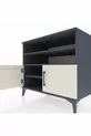 Commode Kronos 3 étagères 2 portes Anthracite-Pierre de lune