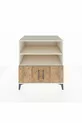Commode Kronos 3 étagères 2 portes Pierre de lune-Pin