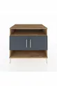 Commode Kronos 3 étagères 2 portes Pin-Anthracite
