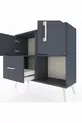 Commode Arges 2 étagères 1 tiroir 2 portes Anthracite-Anthracite