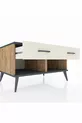 Commode Kronos 2 tiroirs Pin-Anthracite/Pierre de Lune