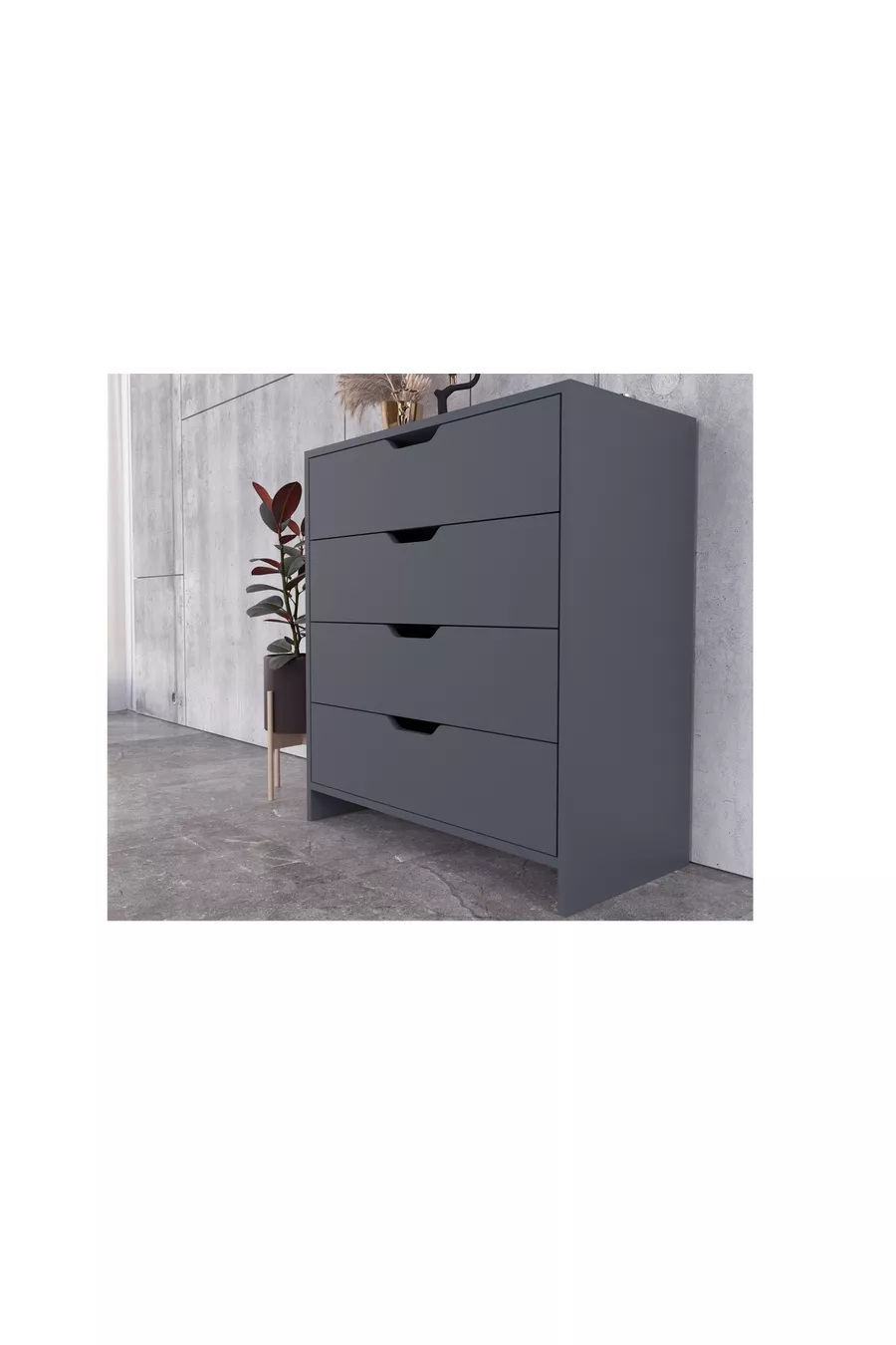 COMMODE EFES, 4 TIROIRS, ANTHRACITE