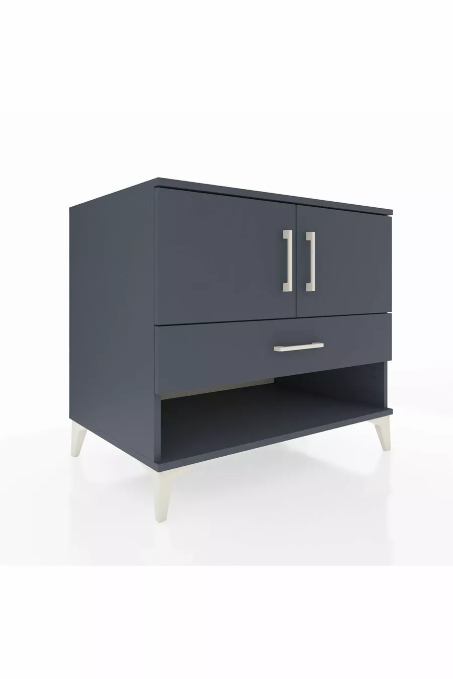 Kronos Dresser with 2 Shelves, 1 Drawer, and 2 Doors, Anthracite-Anthracite