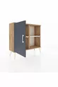 Commode Arges 2 étagères avec 1 porte Pin-Anthracite/Pierre de lune