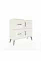 Commode Arges avec une étagère, 2 tiroirs et 2 portes, Pierre de lune-Pierres de lune