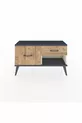 Commode Arges 2 tiroirs Pierre d'Agate-Anthracite/Pin