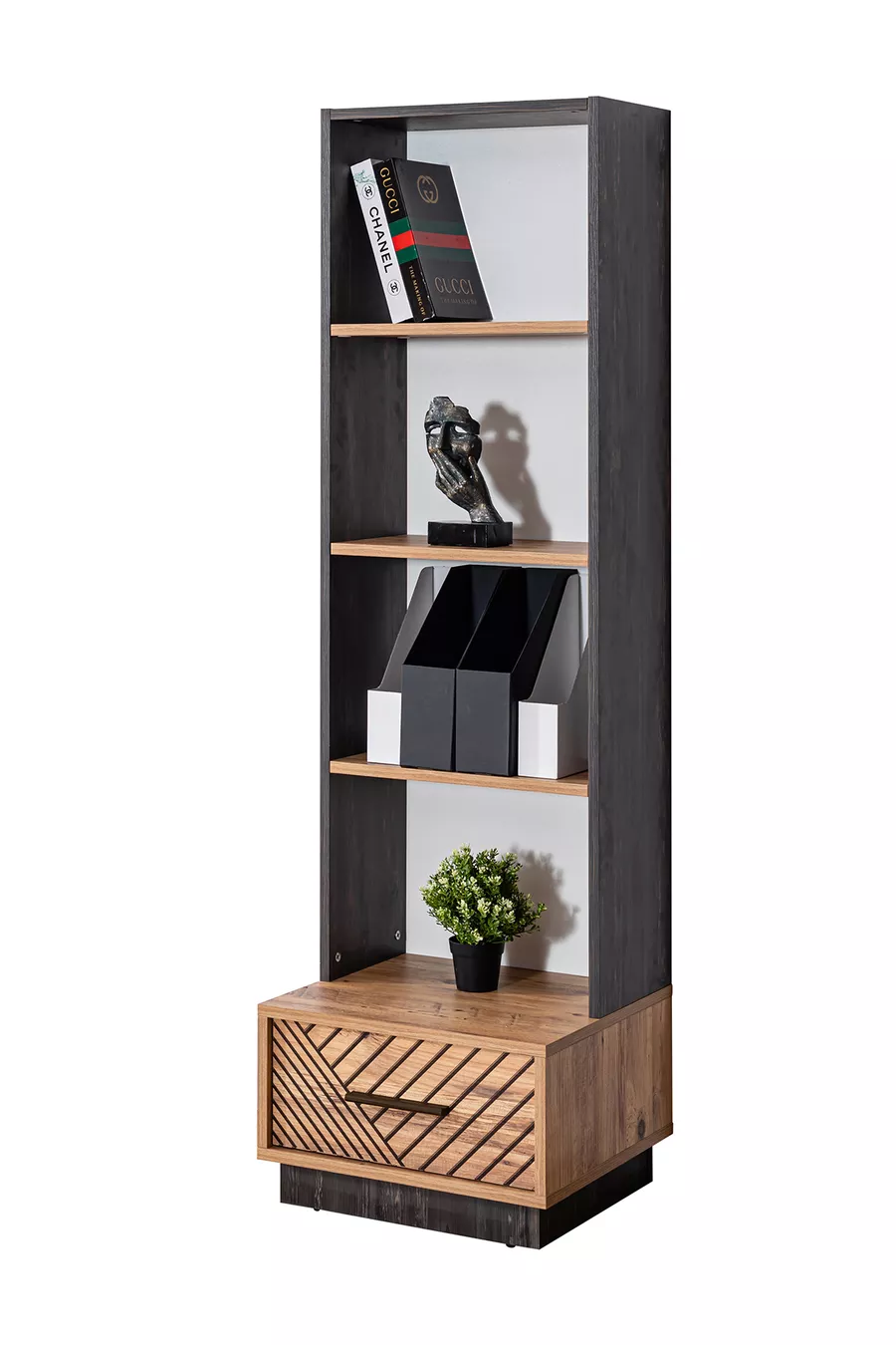 Elit Jugendzimmer - Dreitüriger Schrank, Bettgestell, Nachttisch, Kommode, Schreibtisch, Bücherregal