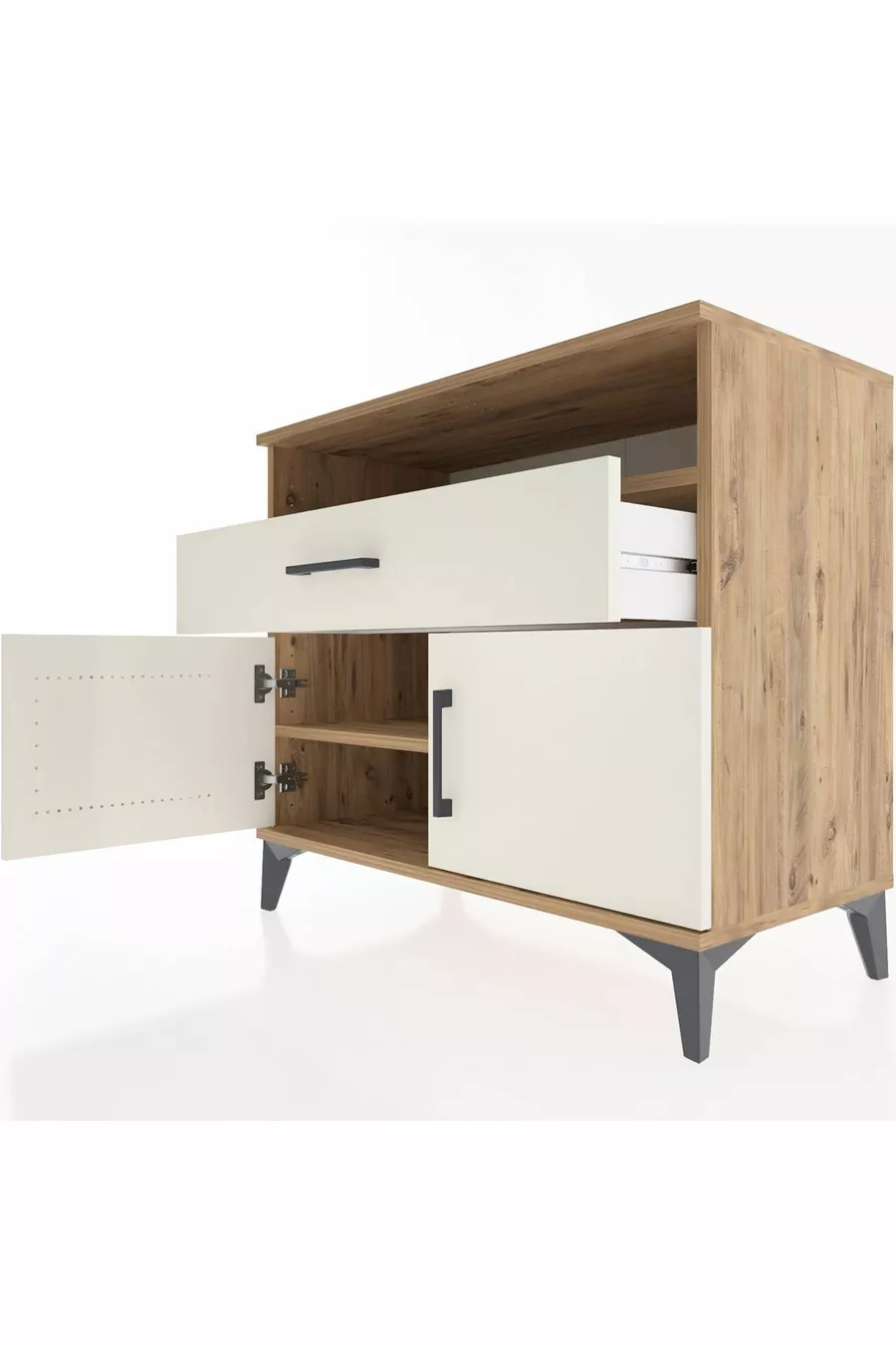 Hyperion Dressoir 2 Planken 1 Lade 2 Deuren Den-Kwartsiet