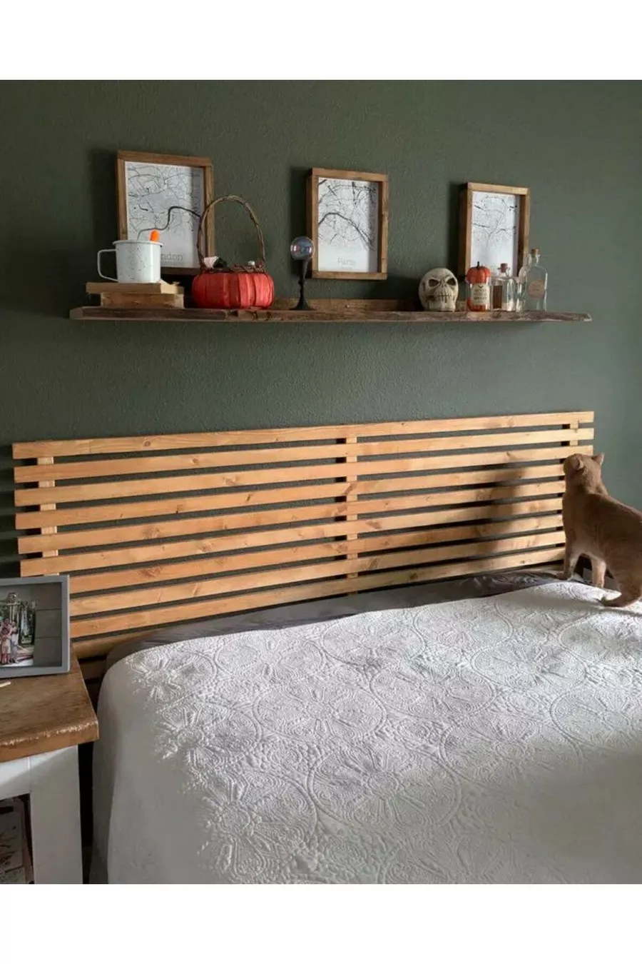 Tête de lit en bois, tête de lit de sommier Cm