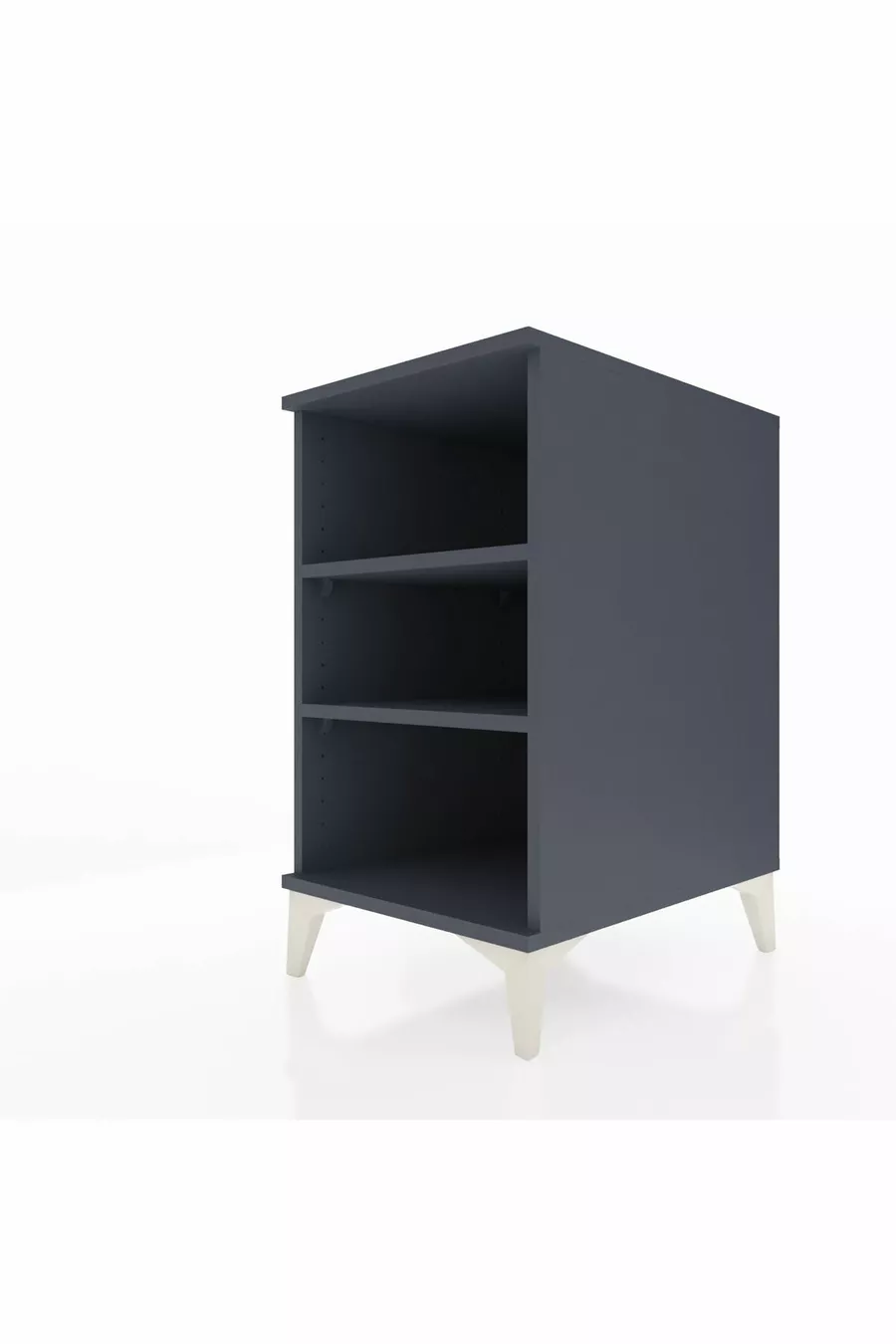 Kronos Nightstand 2-Shelf Anthracite-Anthracite