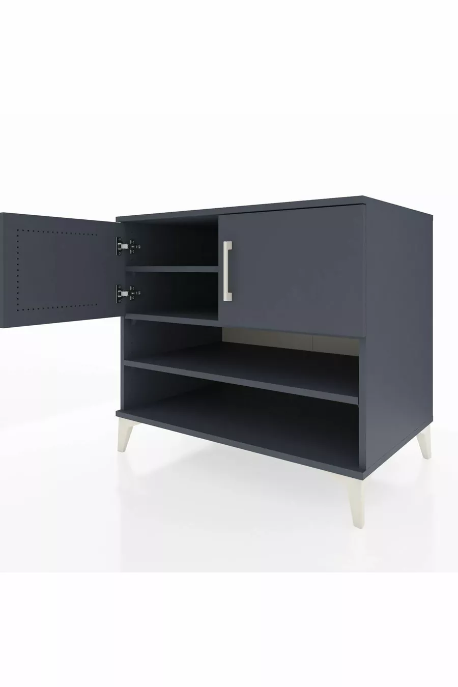 Kronos Dresser 3 Shelves 2 Doors Anthracite-Anthracite