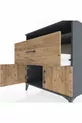 Hyperion Dresser with One Shelf, One Drawer, Two Doors Anthracite-Pine