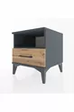 Commode Hyperion à une étagère et un tiroir Anthracite-Pin