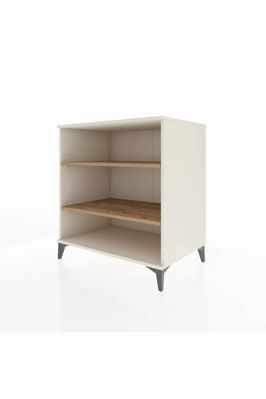 Commode Kronos 2 étagères Pierre de Lune-Pin