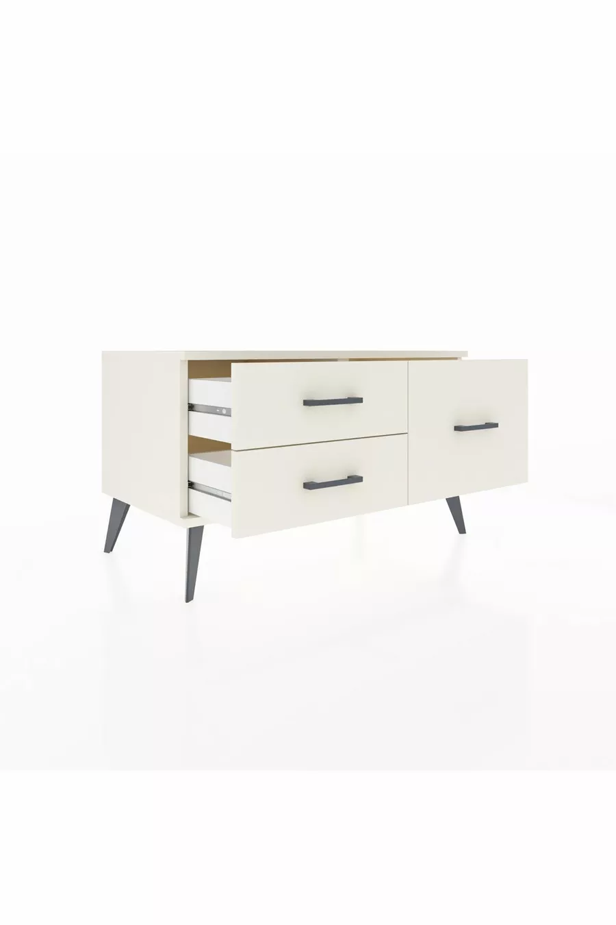 Commode Hyperion 3 étagères Pierre de lune-Pierre de lune