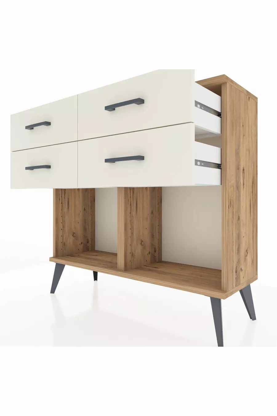 Commode Arges 4 tiroirs Pin-Pin / Pierre de lune