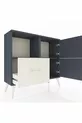 Commode Arges à 2 étagères, 1 tiroir, 2 portes, Anthracite-Anthracite/Gris pierre
