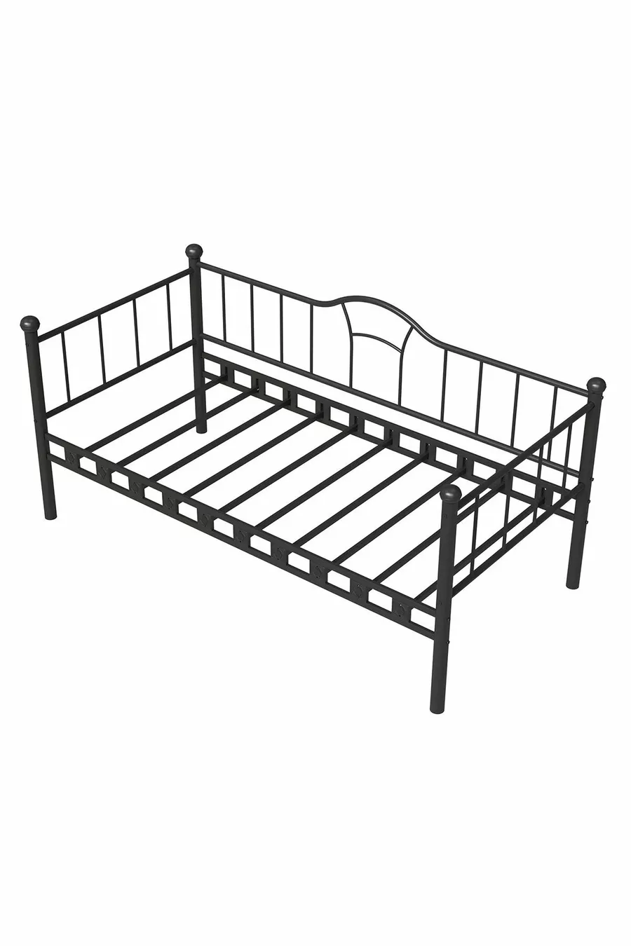 Lit à cadre métallique Kamelya Noir