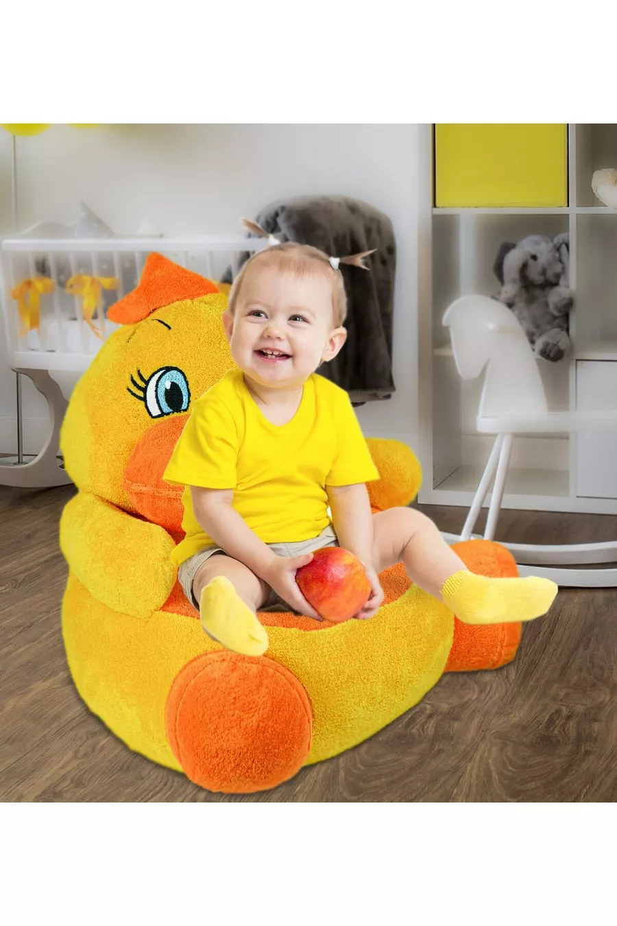 Siège d'enfant en peluche poussin local