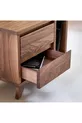Table de chevet en bois massif noyer foncé