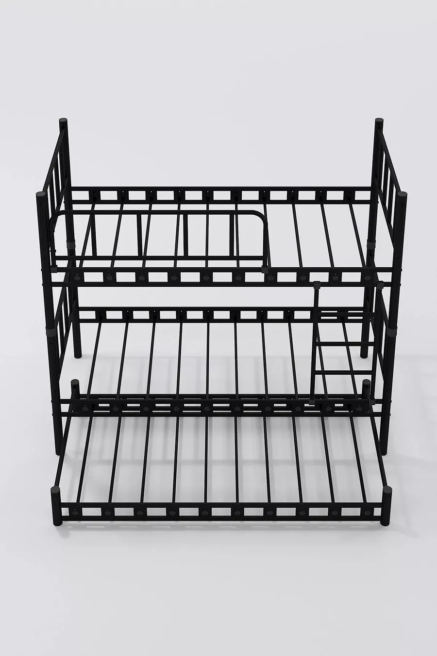 Zambak Yavrulu Kinderkamer Stalen Stapelbed en Bedframe Zwart