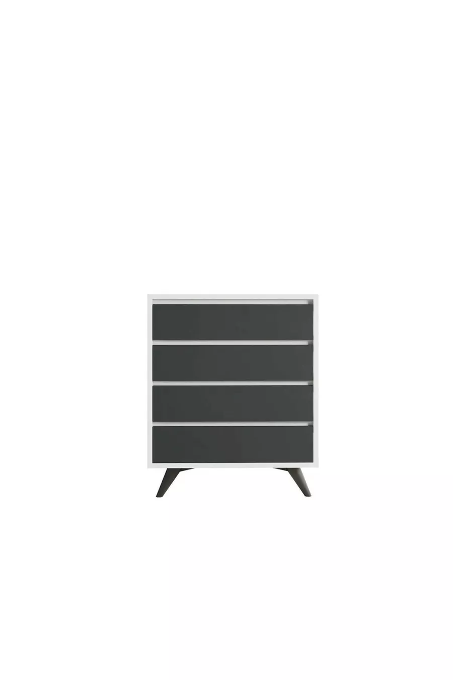 Suvera 4-Drawer Dresser White-Anthracite