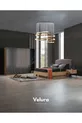 Ensemble de chambre à coucher İzgi (Armoire à 6 portes vitrées + Commode + Table de chevet + Lit)