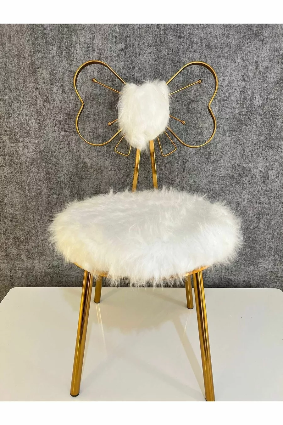 Chaise Papillon Tekstil Ea Concept Chaise Princesse Chaise de Maquillage 2 Ans Blanche Classique