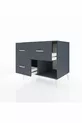 Commode Kronos 3 tiroirs Anthracite-Anthracite