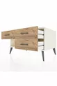 Commode Kronos 3 tiroirs Pierre de lune/Pin