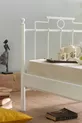 Letto singolo in ferro battuto Hatkus - bianco (con doghe in legno)