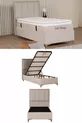 Lit coffre Gold Therapy Beige (TÊTE DE LIT ET MATELAS NON INCLUS)