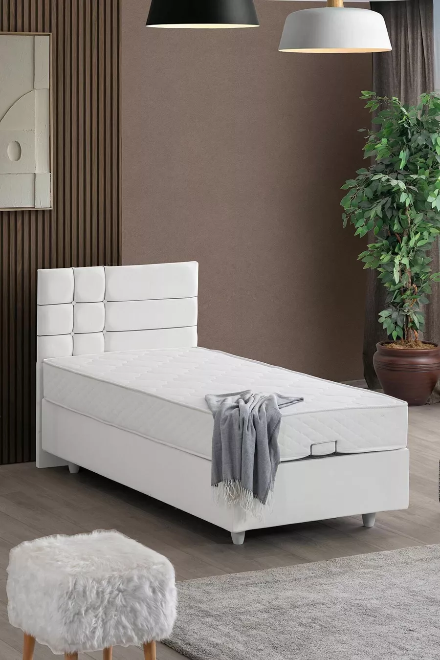 Almada Dubbele Set, Eenpersoons Bedbodem en Hoofdeinde Set