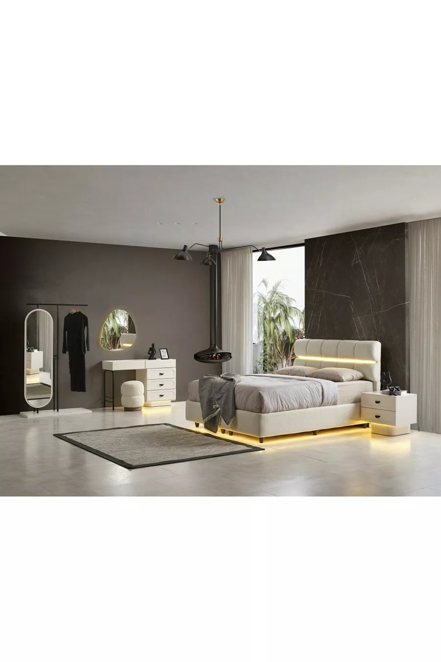 ENSEMBLE DE CHAMBRE À COUCHER TALIN MDF