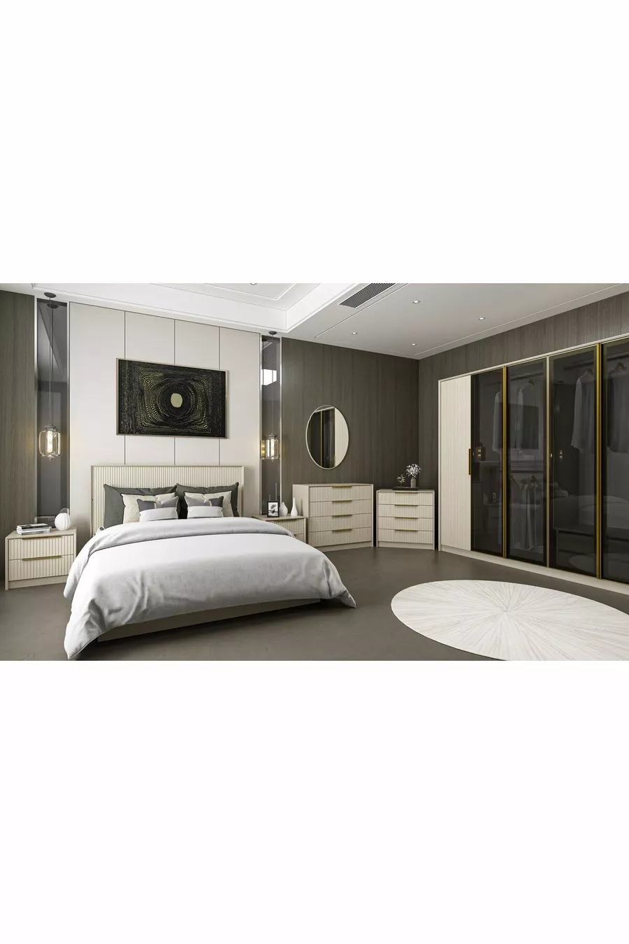 Спальный гарнитур Kale Luxe - песчаник - набор 2