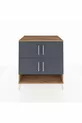 Commode Kronos 4 étagères 4 portes Pin-Anthracite