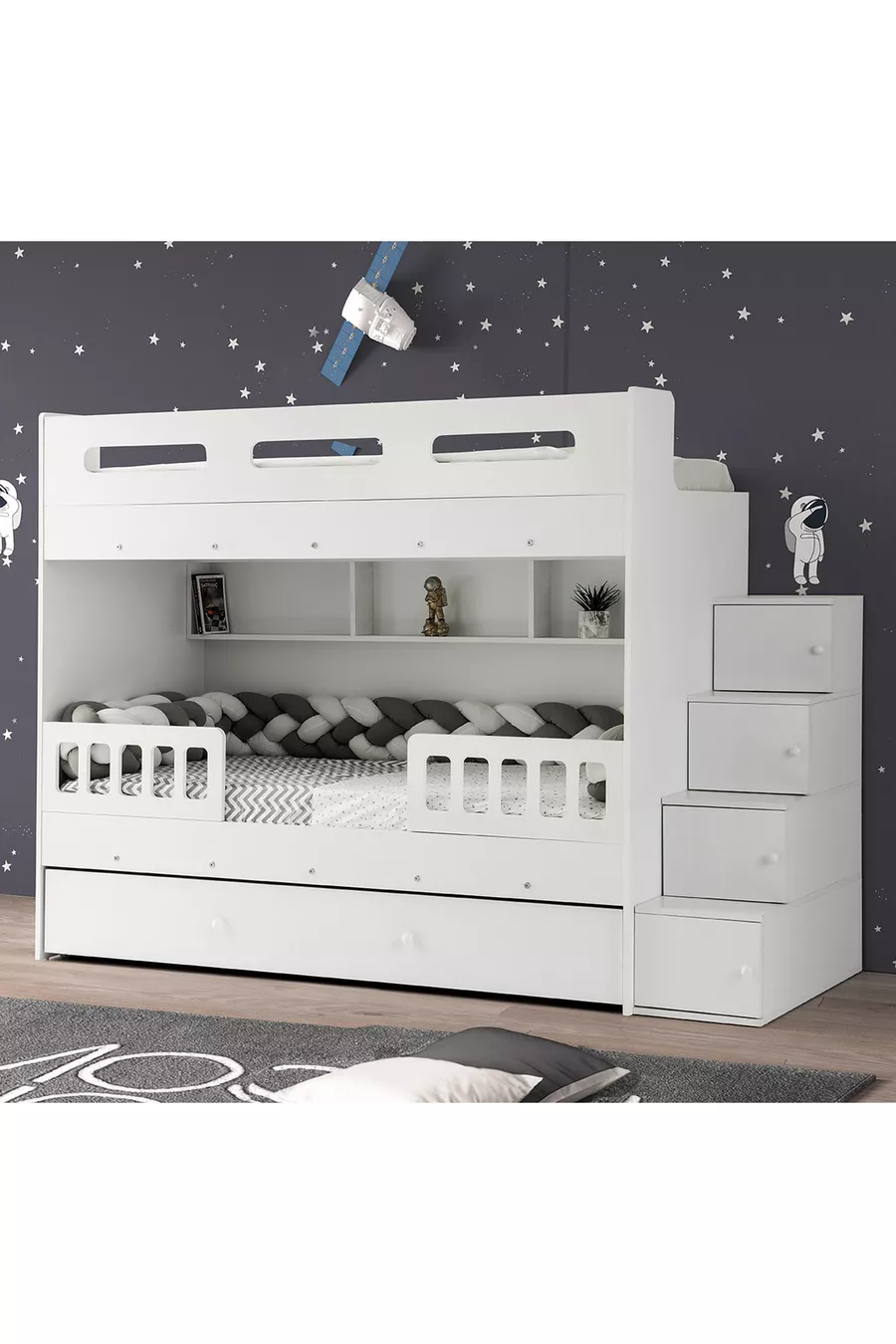 Berlin Loft Bed with Steel Support % MDF
