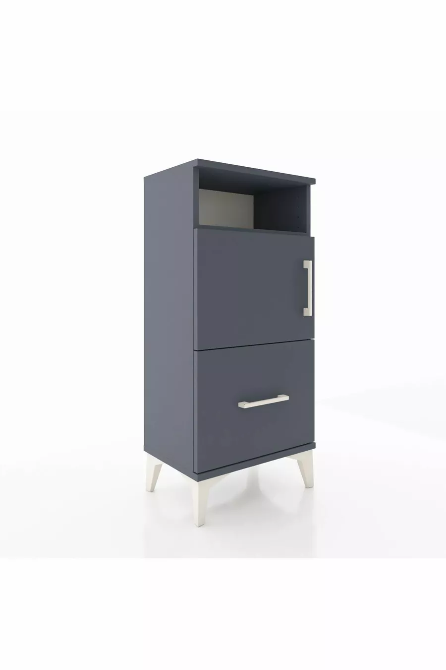 Arges Cabinet with 2 Shelves, 1 Drawer, 2 Doors, Anthracite-Anthracite